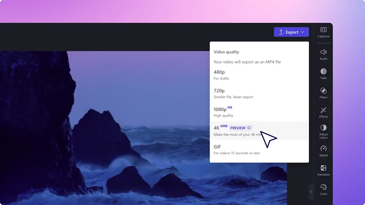 How to export videos in 4K with Clipchamp - thumbnail