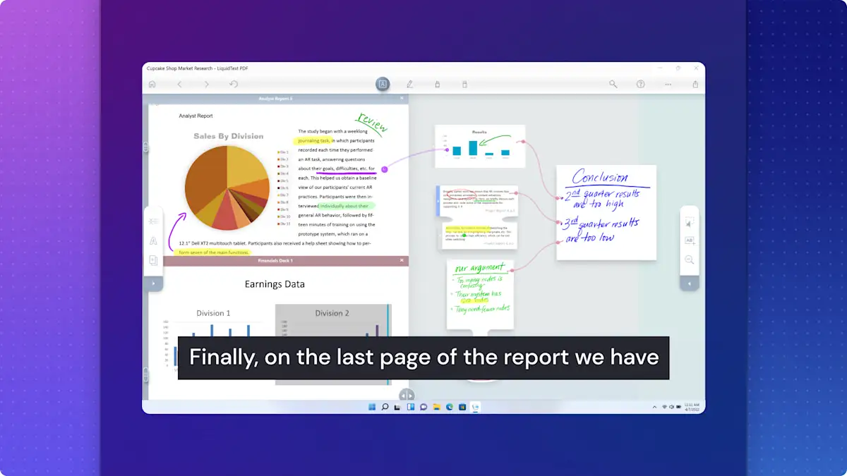 An image of adding subtitles to a presentation and meeting recording in Clipchamp