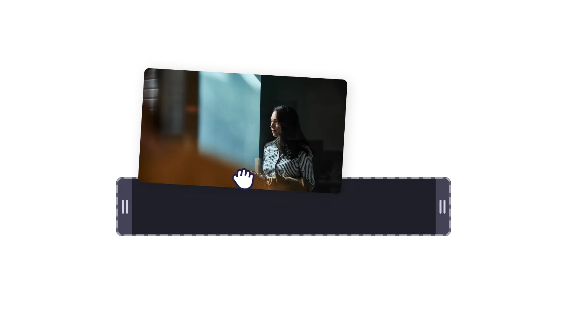 Image showing how to drag and drop media onto the editing timeline
